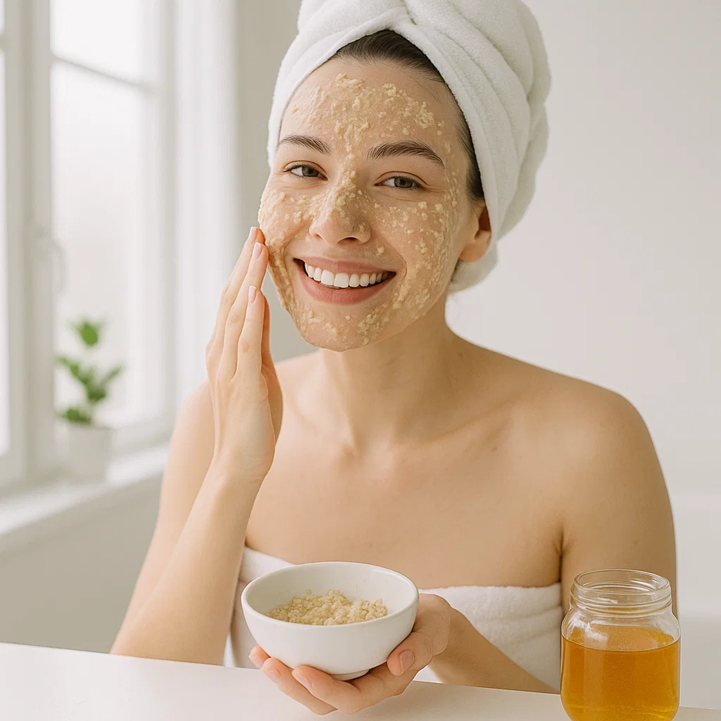 Mascarilla de Avena y Miel para Calmar la Piel Irritada