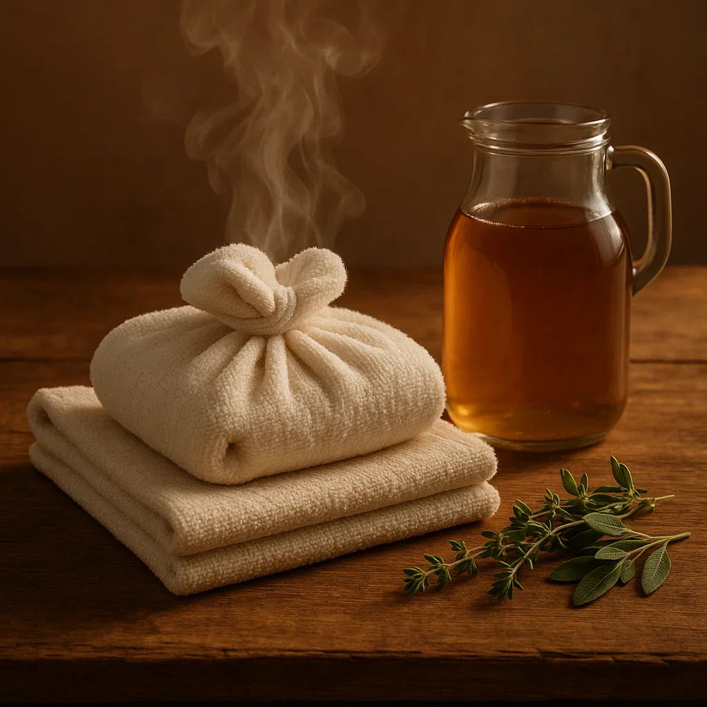 Compresa de Vinagre de Manzana para Dolores Musculares